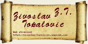 Živoslav Topalović vizit kartica